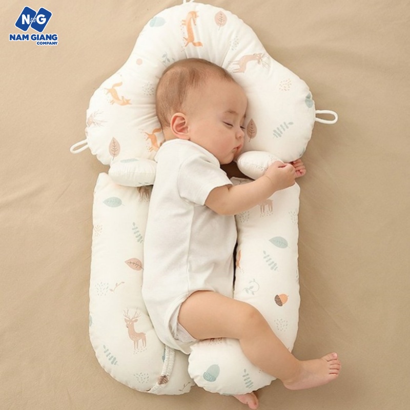 Gối chữ U (chặn) nấm xô muslin 3 chức năng