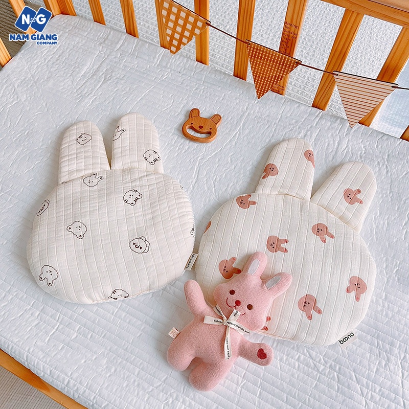 Gối gấu thỏ xô muslin Boona