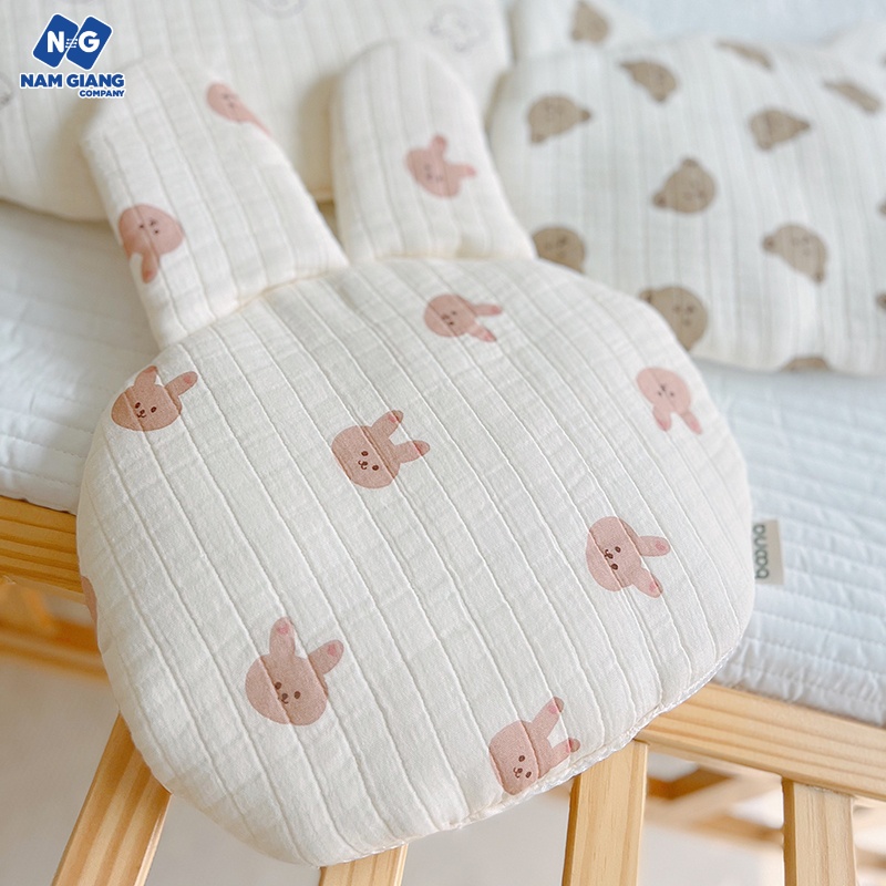 Gối gấu thỏ xô muslin Boona