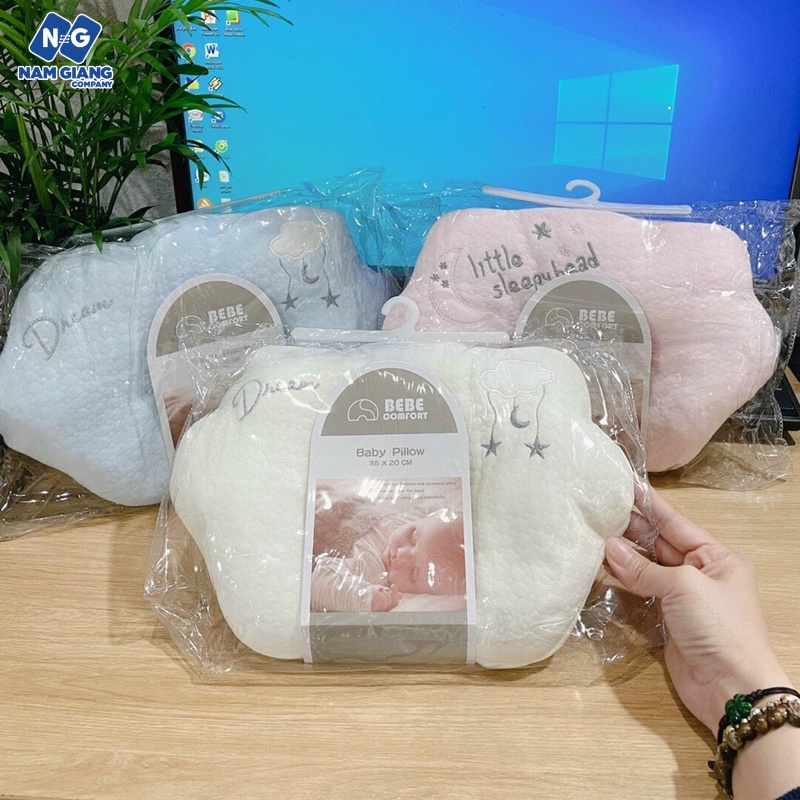Gối lõm mây sơ sinh chống bẹt đầu bebe comfort