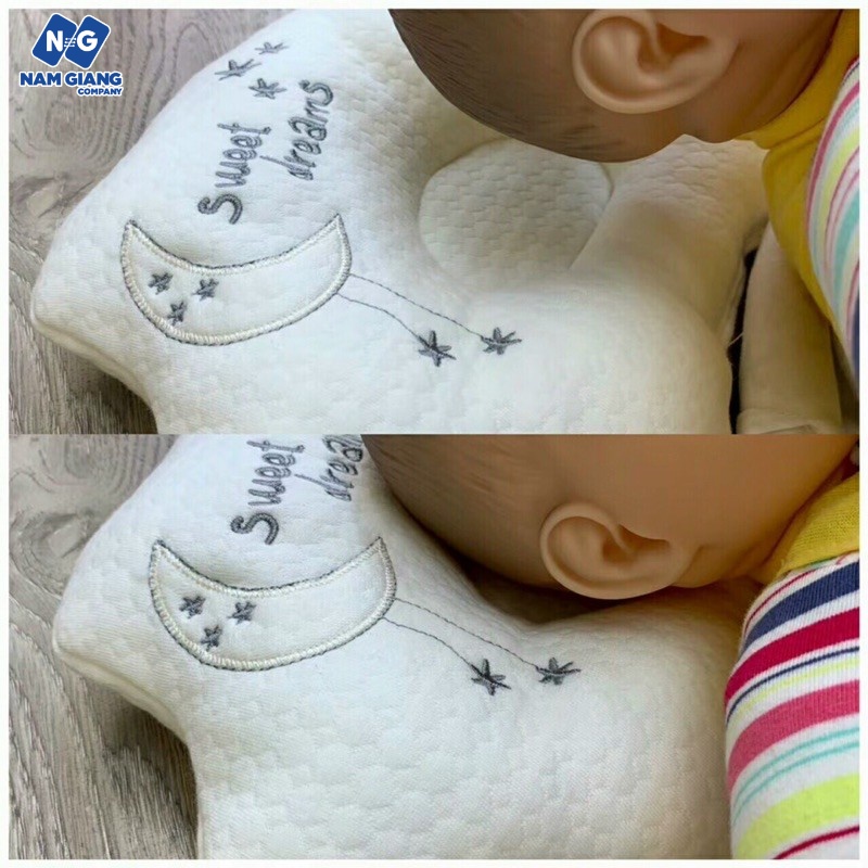 Gối lõm mây sơ sinh chống bẹt đầu bebe comfort