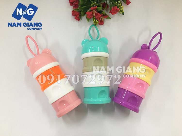 Hộp chia sữa bột ăn dặm hình gấu