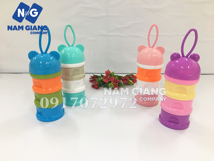 Hộp chia sữa bột ăn dặm hình gấu