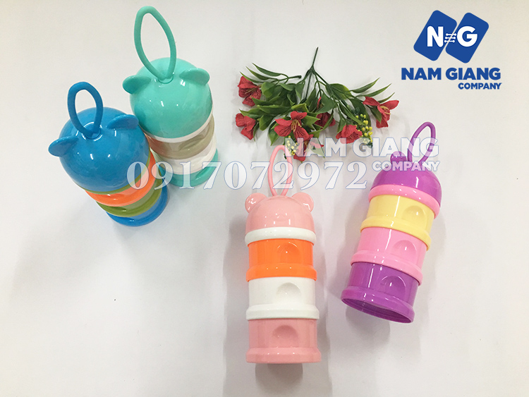 Hộp chia sữa bột ăn dặm hình gấu