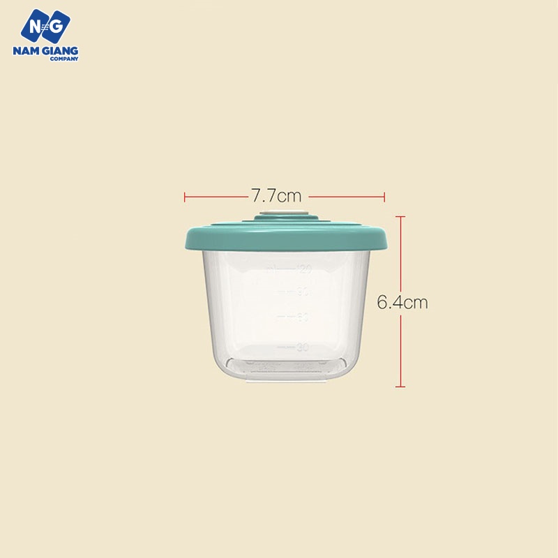 Hộp trữ đông đồ ăn dặm MISUTA 120ml (Sét 4)