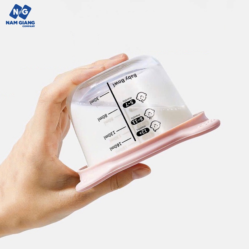 Hũ trữ đồ ăn dặm thủy tinh hình gấu
