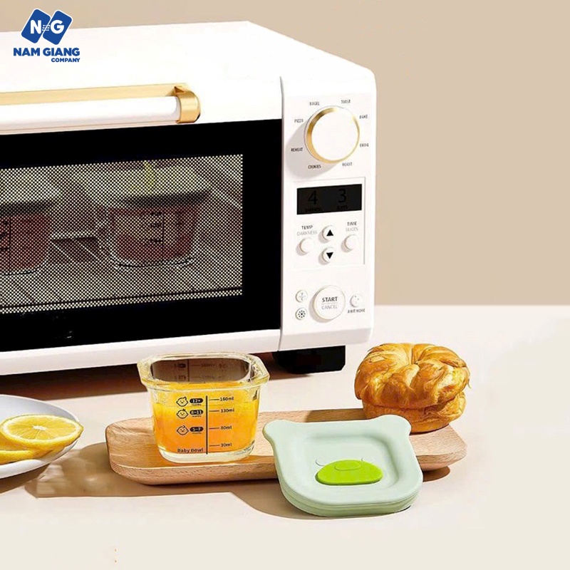 Hũ trữ đồ ăn dặm thủy tinh hình gấu