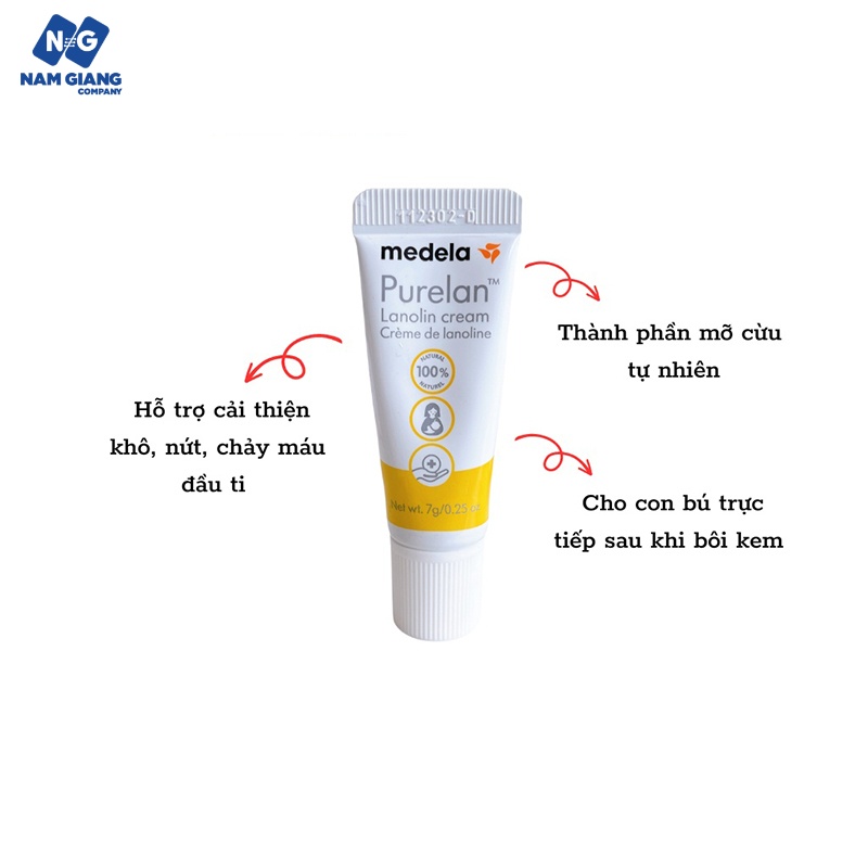 Kem chống và trị nứt đầu ti MEDILA PURELAN 7g