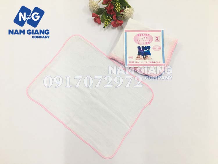 Khăn sữa KIBA Nhật 2 lớp (gói 10 chiếc)