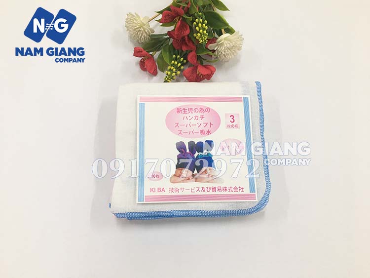 Khăn sữa KIBA Nhật 3 lớp (gói 10 chiếc)