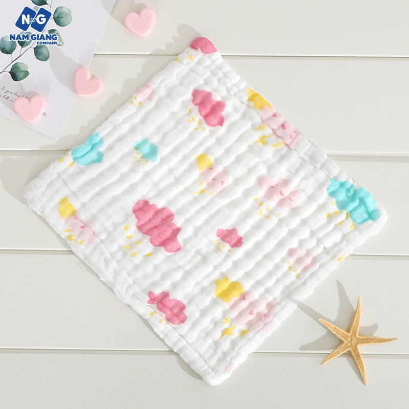 Khăn sữa KILUTA xô nhăn 6 lớp ( Sét 5C)