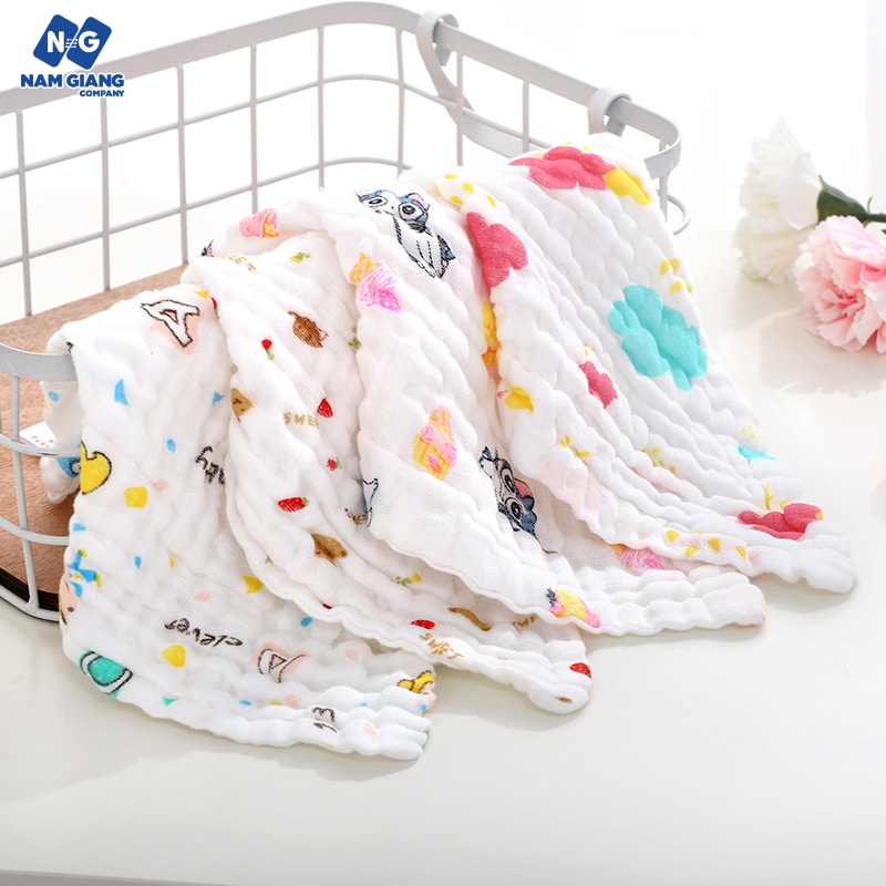 Khăn sữa KILUTA xô nhăn 6 lớp ( Sét 5C)