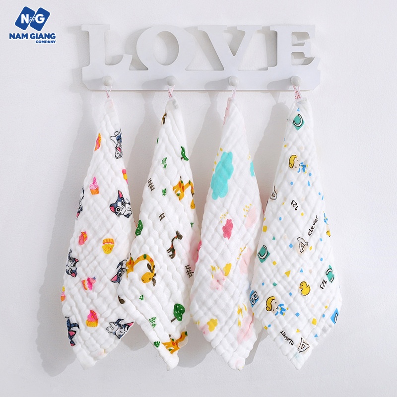 Khăn sữa KILUTA xô nhăn 6 lớp ( Sét 5C)