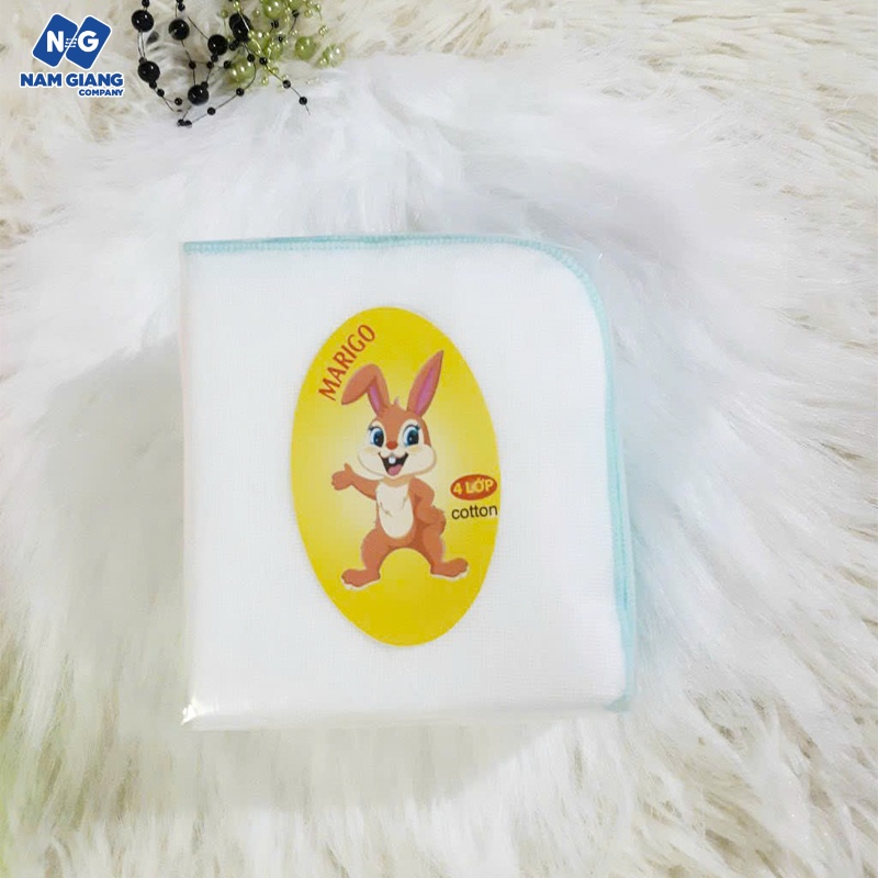 Khăn sữa MARIGO thỏ 4 lớp 25*25cm
