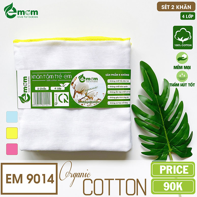 Khăn tắm EMOM 4 lớp cotton (Sét 2 chiếc)