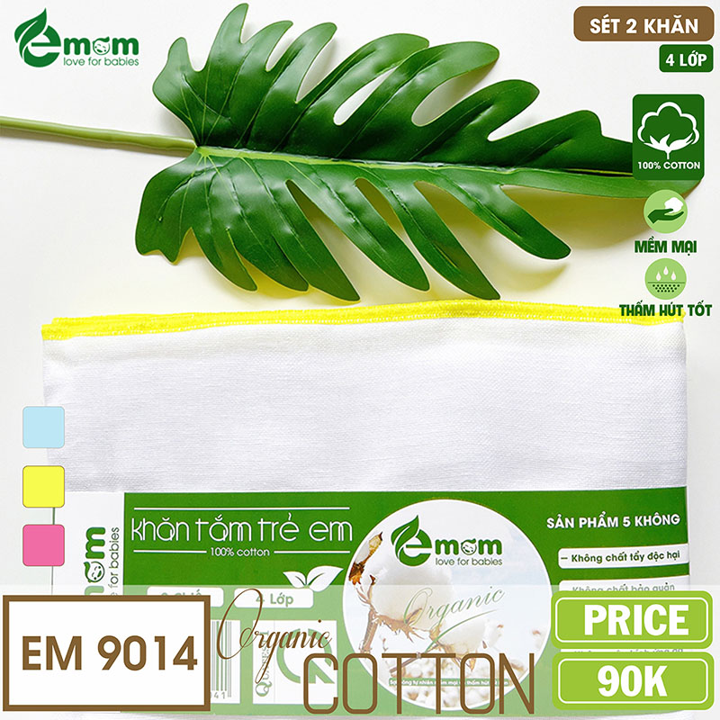 Khăn tắm EMOM 4 lớp cotton (Sét 2 chiếc)