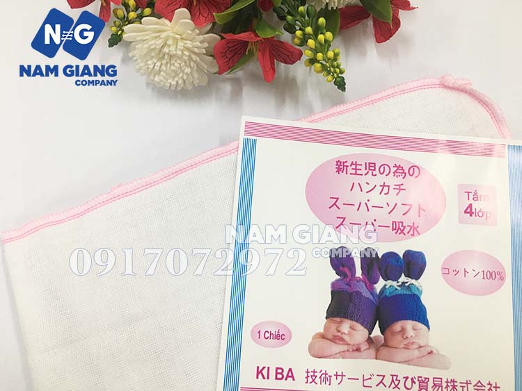 Khăn tắm KIBA 4 lớp cho bé
