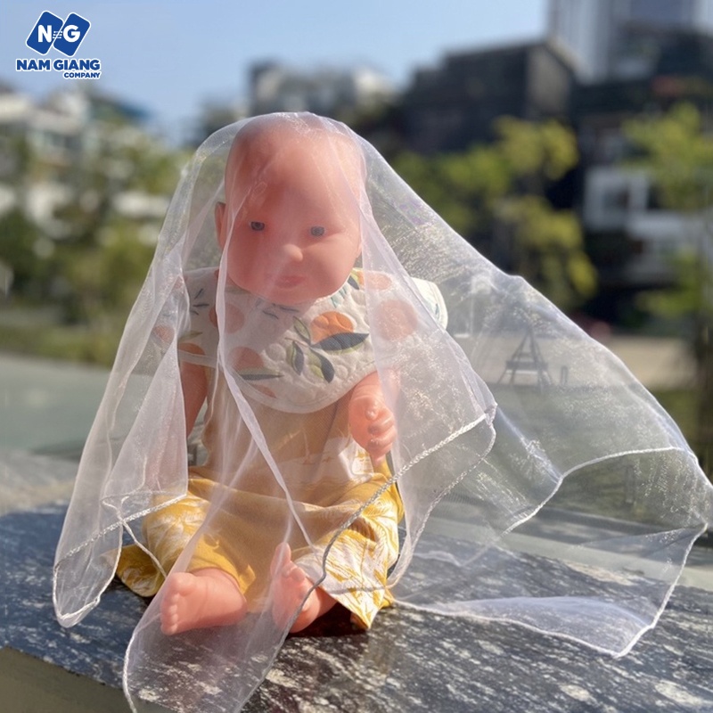 Khăn voan che mặt chống bụi cho bé cỡ lớn