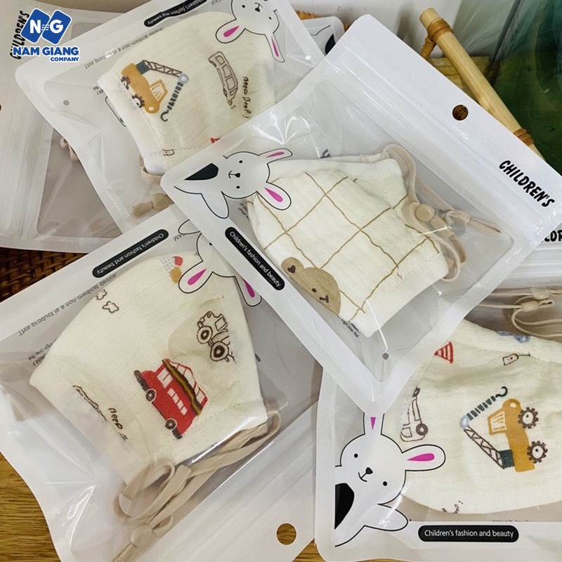 Khẩu trang xô muslin zubee cho bé