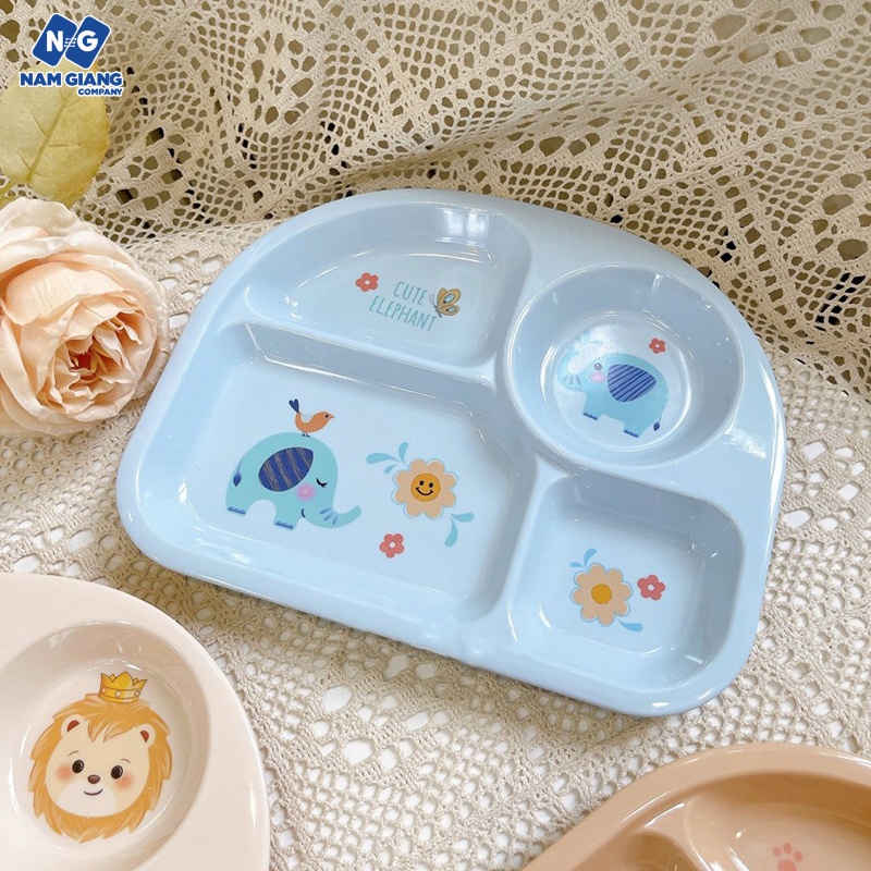 Khay ăn dặm sợi tre 4 ngăn HONPER