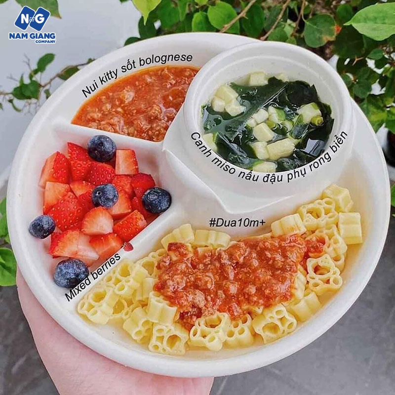 Khay ăn dặm 4 ngăn inomata Nhật