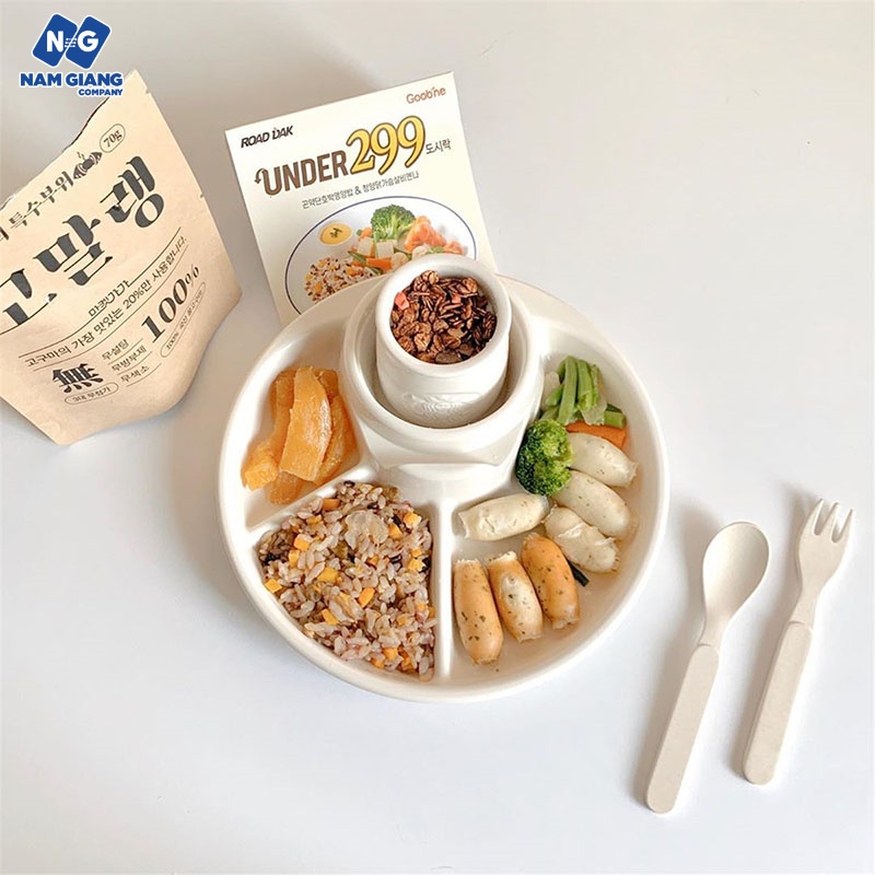 Khay ăn dặm 4 ngăn inomata Nhật