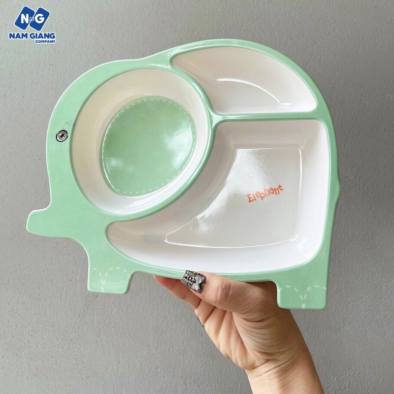 Khay ăn dặm 4 ngăn nhựa phíp cho bé