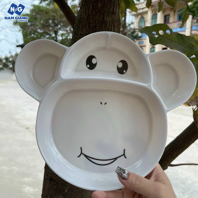 Khay ăn dặm 4 ngăn nhựa phíp cho bé