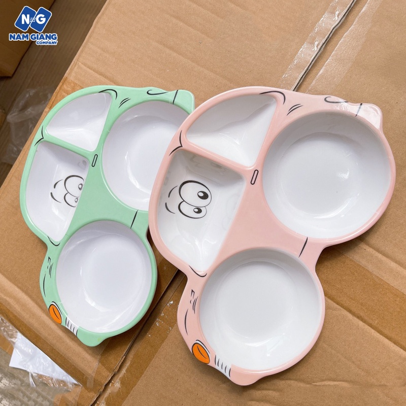 Khay ăn dặm 4 ngăn nhựa phíp cho bé