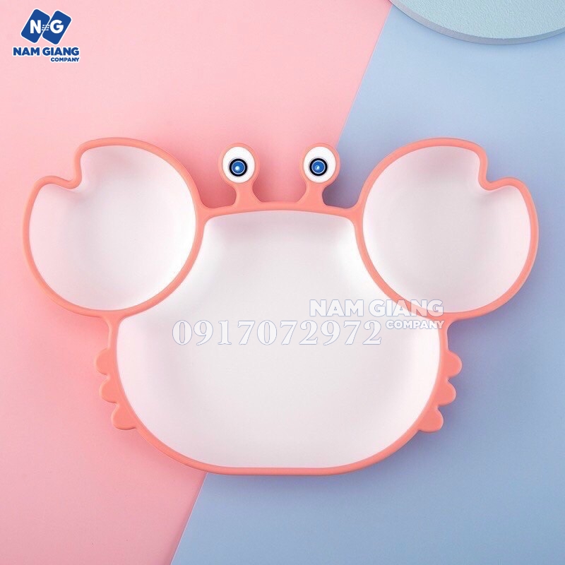 Khay ăn dặm silicon hình cua