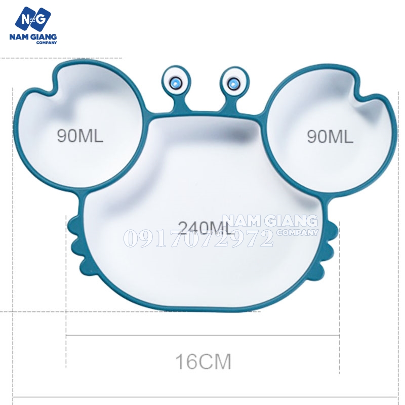 Khay ăn dặm silicon hình cua