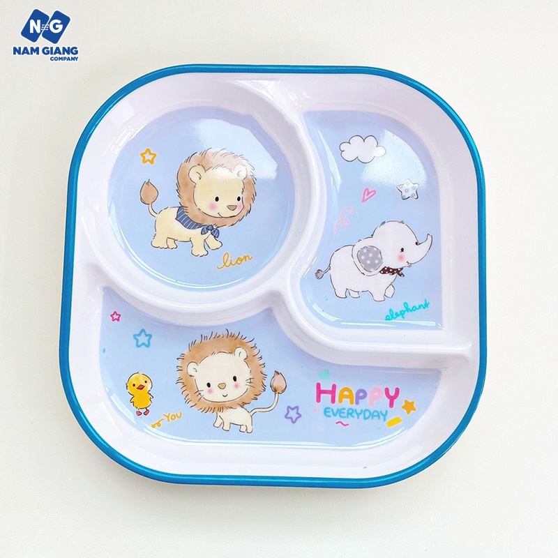 Khay ăn dặm sợi tre 3 ngăn HONPER