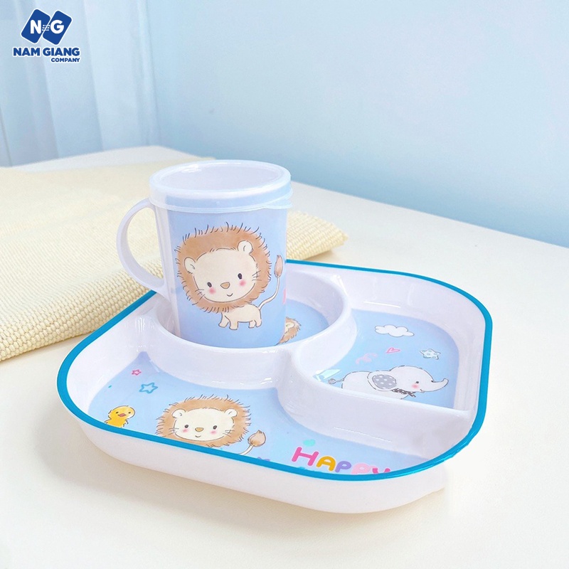 Khay ăn dặm sợi tre 3 ngăn HONPER