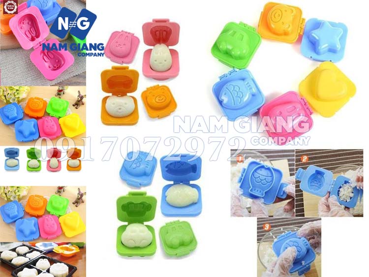 Khuôn cơm tạo hình cho bé (Sét 6 chiếc)