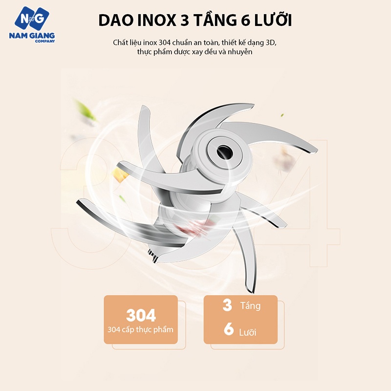 Lưỡi dao 6 lưỡi thay thế máy xay HATTIECS