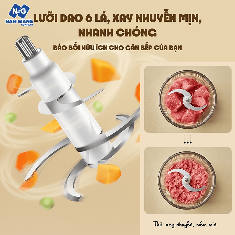 Lưỡi dao 6 lưỡi thay thế máy xay HATTIECS