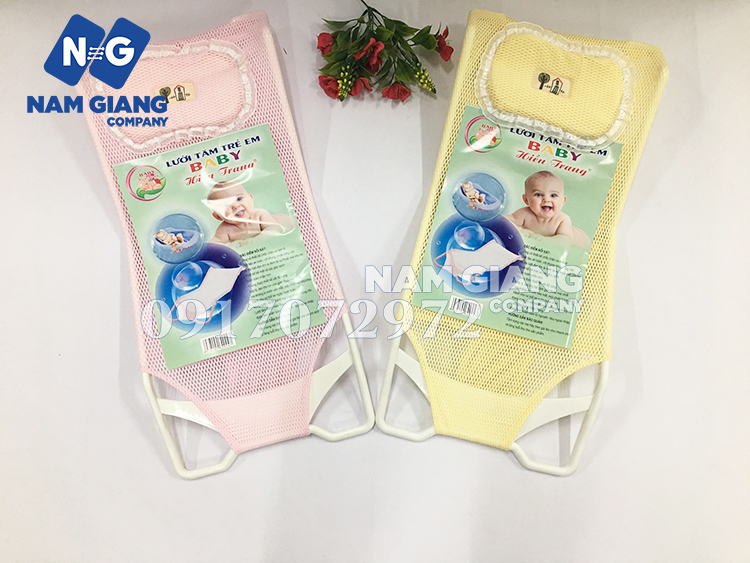 Lưới tắm có gối cho bé