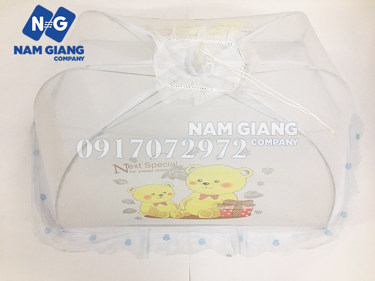 Màn chụp cho bé in hình bọc khung