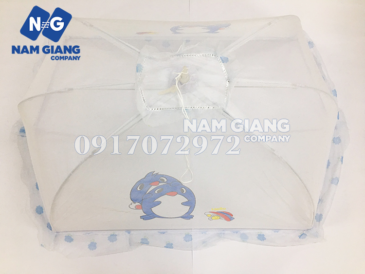 Màn chụp cho bé in hình bọc khung