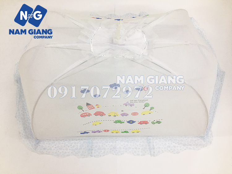 Màn chụp cho bé in hình bọc khung