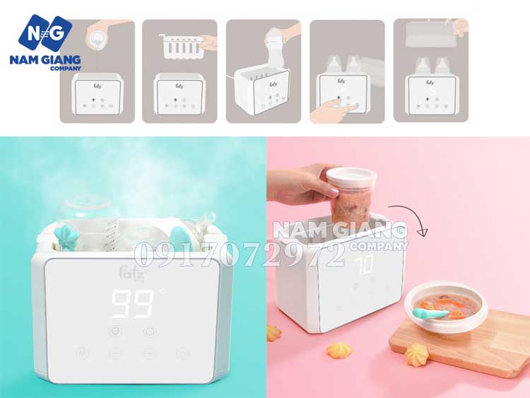 Máy hâm sữa và tiệt trùng Fatzbaby