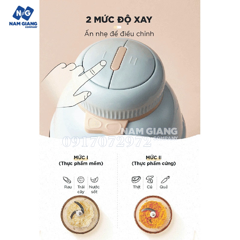 Máy xay mini BEAR 600ml