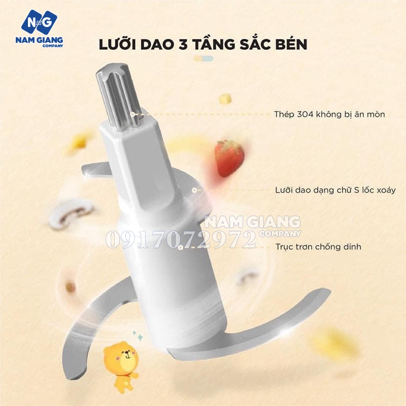 Máy xay mini BEAR 600ml