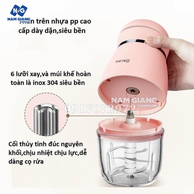Máy xay mini HATTIECS 6 lưỡi