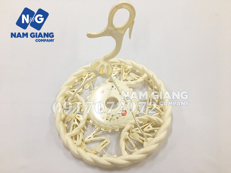 Móc nhựa xoay tròn phơi quần áo