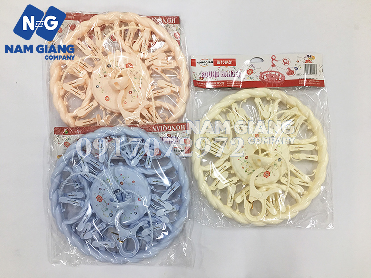 Móc nhựa xoay tròn phơi quần áo