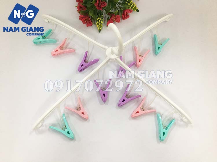 Móc phơi gấp gọn 12 kẹp 8730