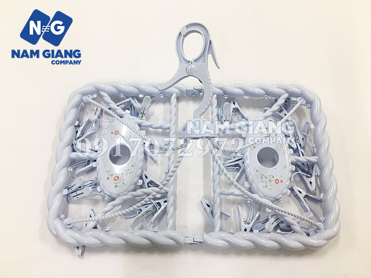 Móc trùm nhựa hình chữ nhật phơi đồ