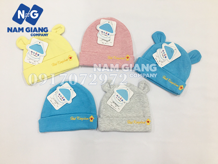 Mũ chụp cotton sơ sinh