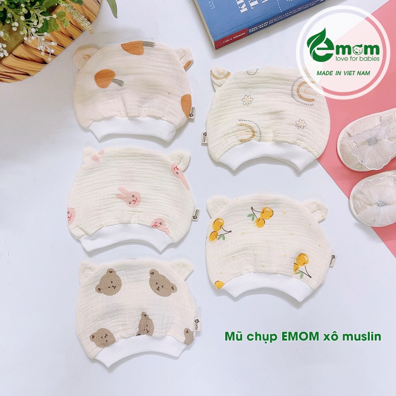 Mũ chụp xô muslin emom